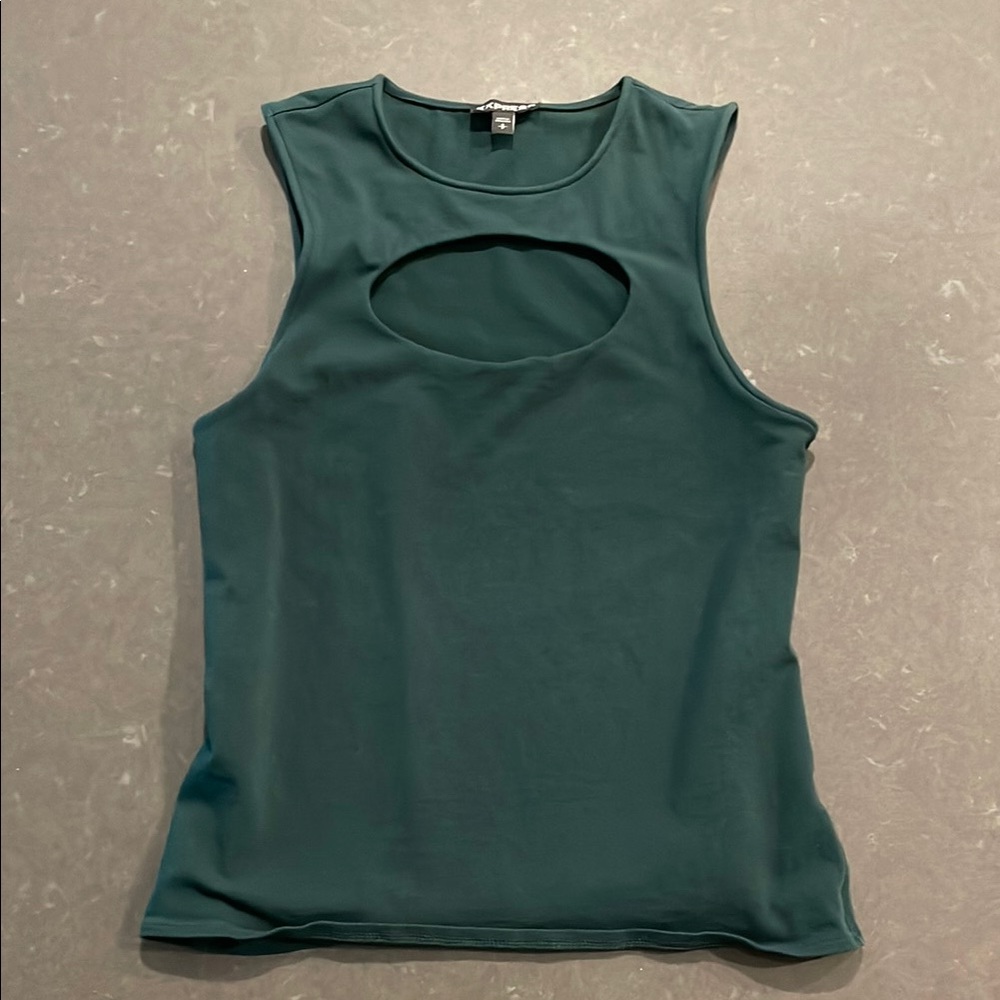 Express Sleeveless Shirt with Oval Hole Small